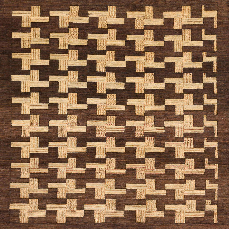 Tapis abstrait moderne 1617, Carré 6 pi