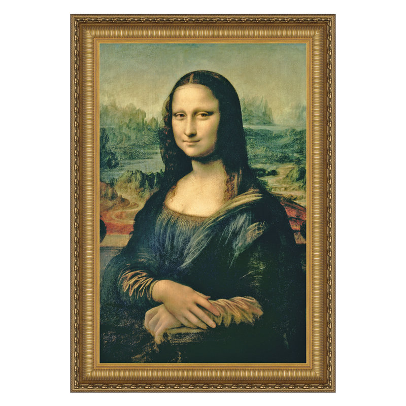 «Mona Lisa, 1503-1506» par Leonardo da Vinci, reproduction d'art encadrée, H 23,25 po x l 17,75 po x P 1,875 po