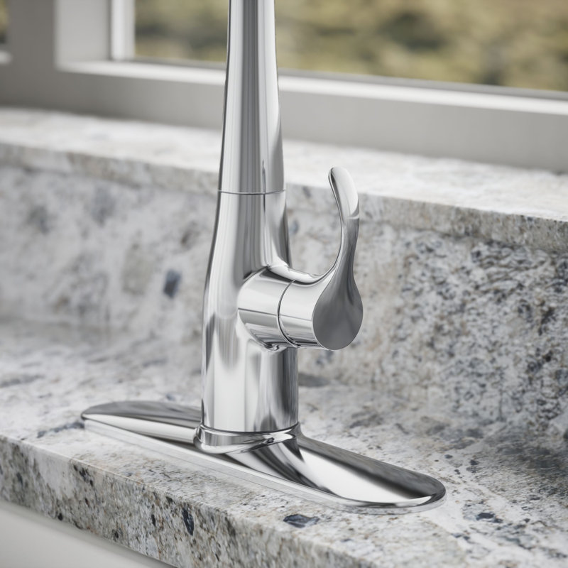 Simplice Pull Down Single Handle Kitchen Faucet, Polished Chrome