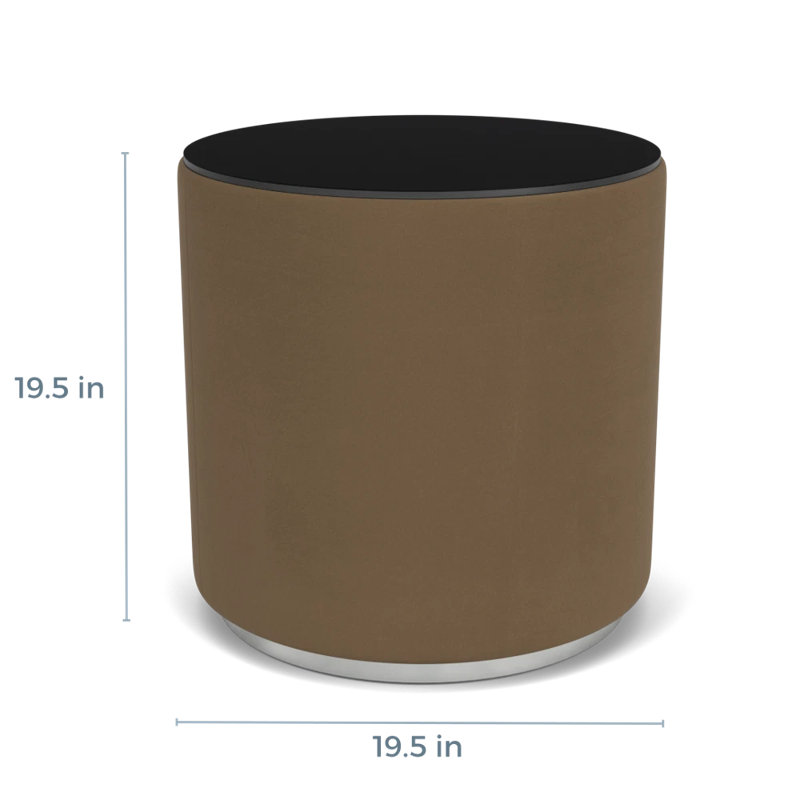 Table de réception avec plateau en stratifié Darsey, Argent; taupe Patriot Plus, 20", Nuit noire