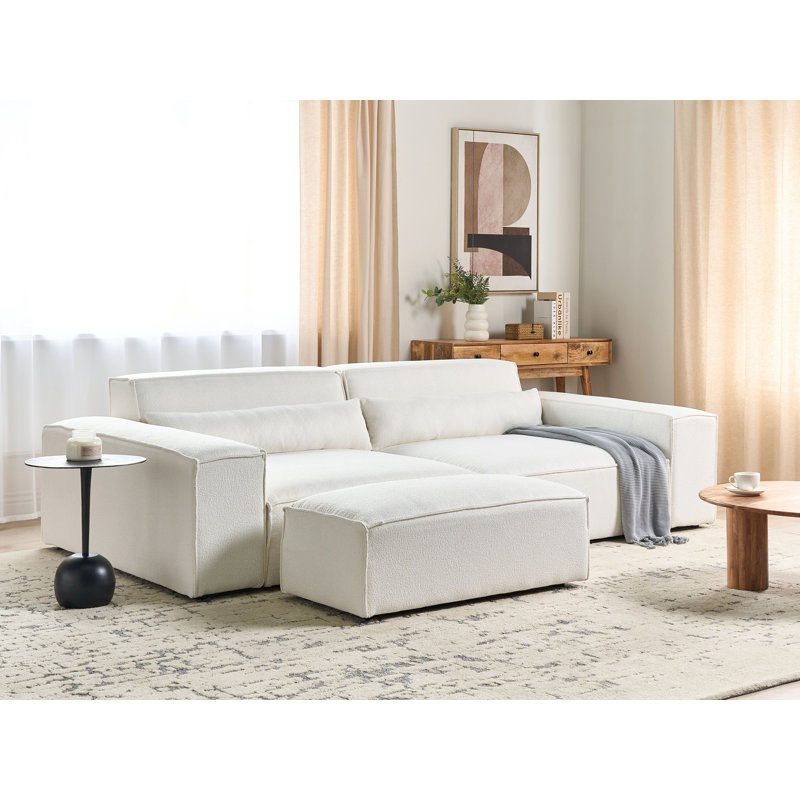 Netanya 2 Seater Sofa, White Boucle