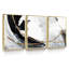 Abstrait, art mural encadré - ensemble de 3 reproductions encadrées en aluminium sur toile, décoration murale pour le salon, la chambre et la salle de bain