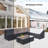 Windsor Aluminum Outdoor Conversation Set Group Seating Modular Sofa Patio Furniture Covers