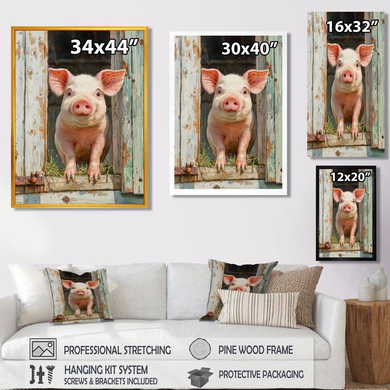 Groner - Reproduction d'art mural animaux, H 32 po x l 24 po, Toile tendue, Ne s’applique pas