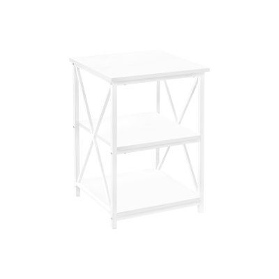 3 Accent Table In White, Versatile For Bedroom And Living Room Storage Decoration White Laminate, Modern Style End Tables