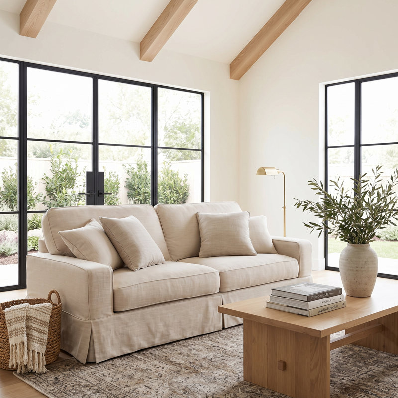 Gauvin 88 " Slipcovered Sofa
