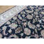 Tapis oriental bleu marine en soie noué à la main 4 pi 7 po x 6 pi 10 po A6DC7714339E4A24B02EB56E1A611544