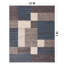 Tapis bleu touffeté à motif géométrique Allyne-1218101096