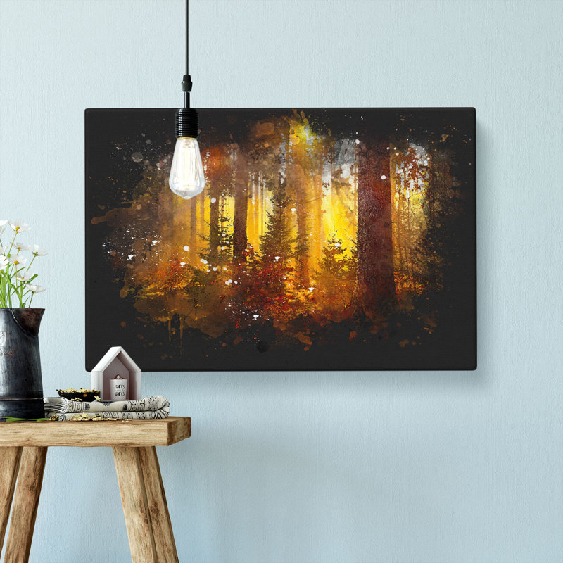 Mystery Forest - Wrapped Canvas Painting, 40cm H x 60cm W x 3cm D