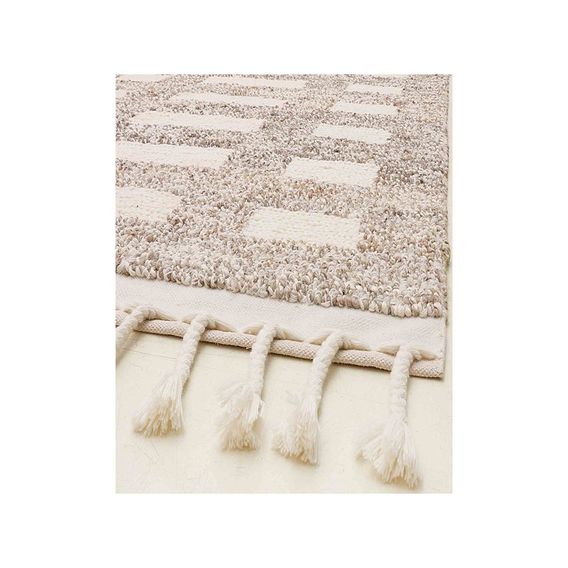 Tapis naturel tissé à la main à la main, Tapis de couloir 2 pi 6 po x 9 pi