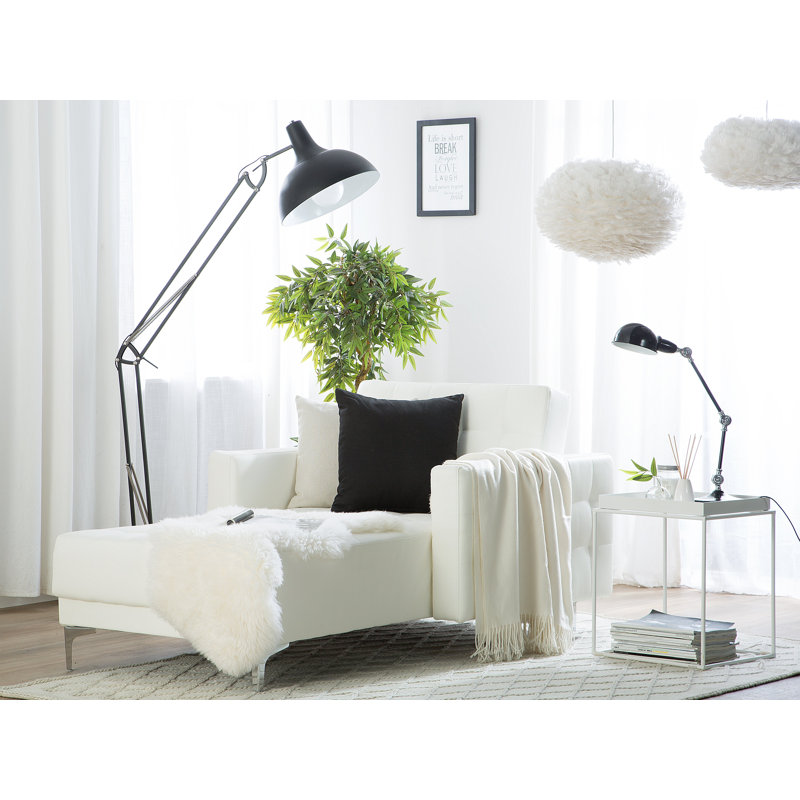 Finnegan Faux Leather Chaise Lounge
