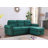 Ashton 96.5"W Green Velvet Fabric Reversible Sleeper Sectional Sofa Chaise-1795924552