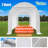 Greenhouse Replacement Cover White Color for 12'X7'X7' Walk in Frame , Support Arch Frame Climbing Plants/Flowers/Vegetables （Only Cover, Frame is not Included)-119414806