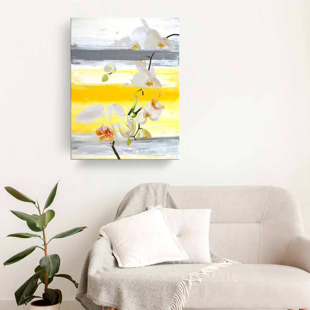 'Painted Petals XXVI' Wrapped Canvas Graphic Art Print on Canvas Red Barrel Studio® 