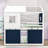 Wooden House Bunk Bed With Roll‑Up Tent, Guardrails And Ladder-2139205923-2139205922