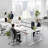 Glass Standing Desk with Writable Surface and Built-In Storage Drawers, Adjustable Height-614875031-615160082