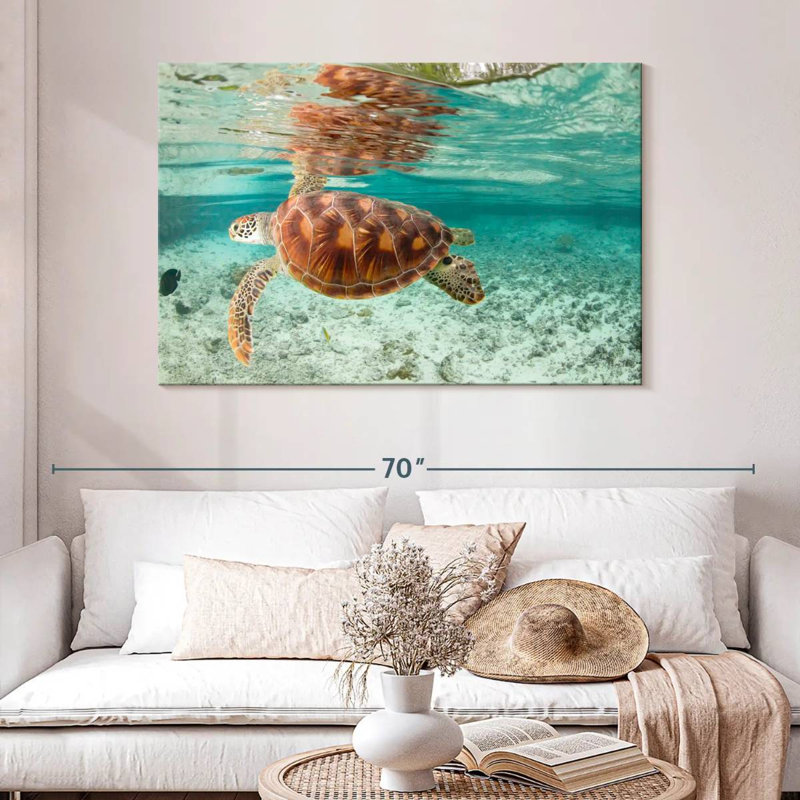 Brampt Bora Bora Sea Turtle, 32" H x 48" W