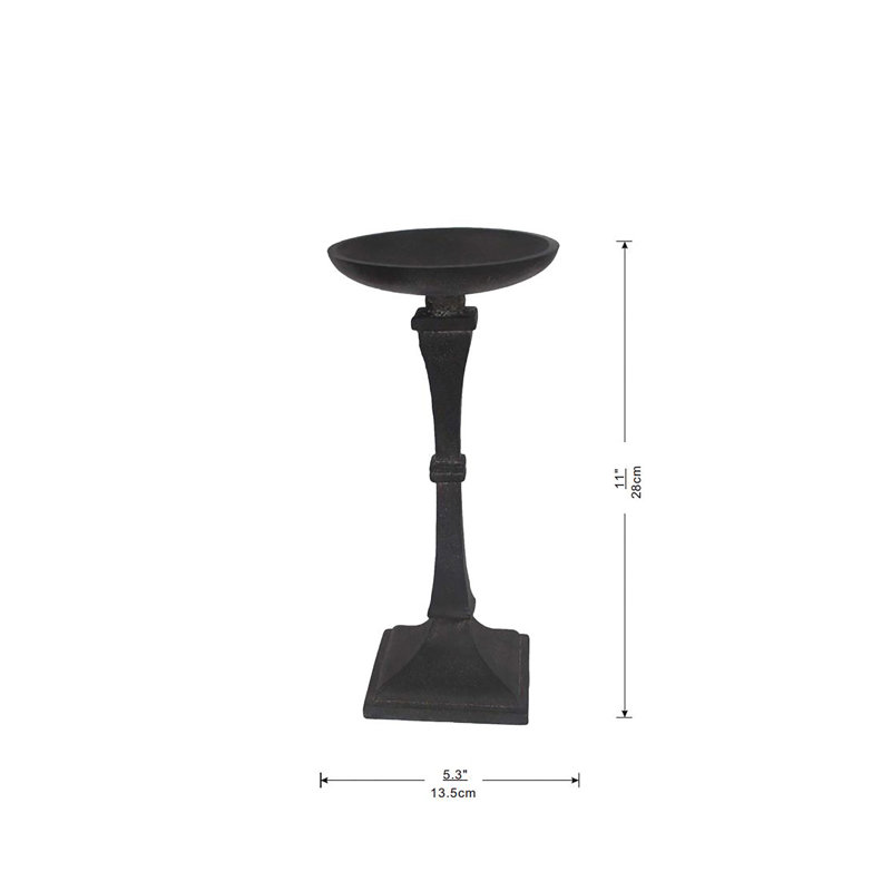 Metal Tabletop Candlestick, 11" H x 6" W x 6" D