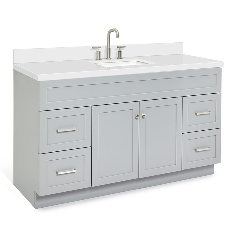 Ensemble de meuble-lavabo simple 61 po Hamlet, Gris