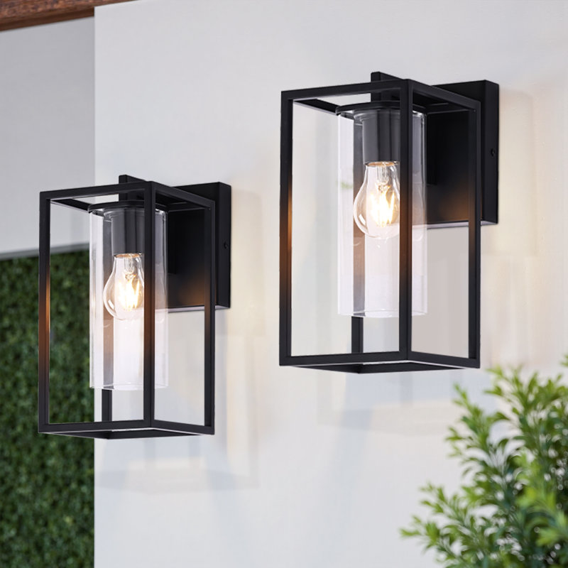 Lanterne murale d'extérieur Tiernan, H 12,15 po x l 5,75 po x P 8,05 po, Black