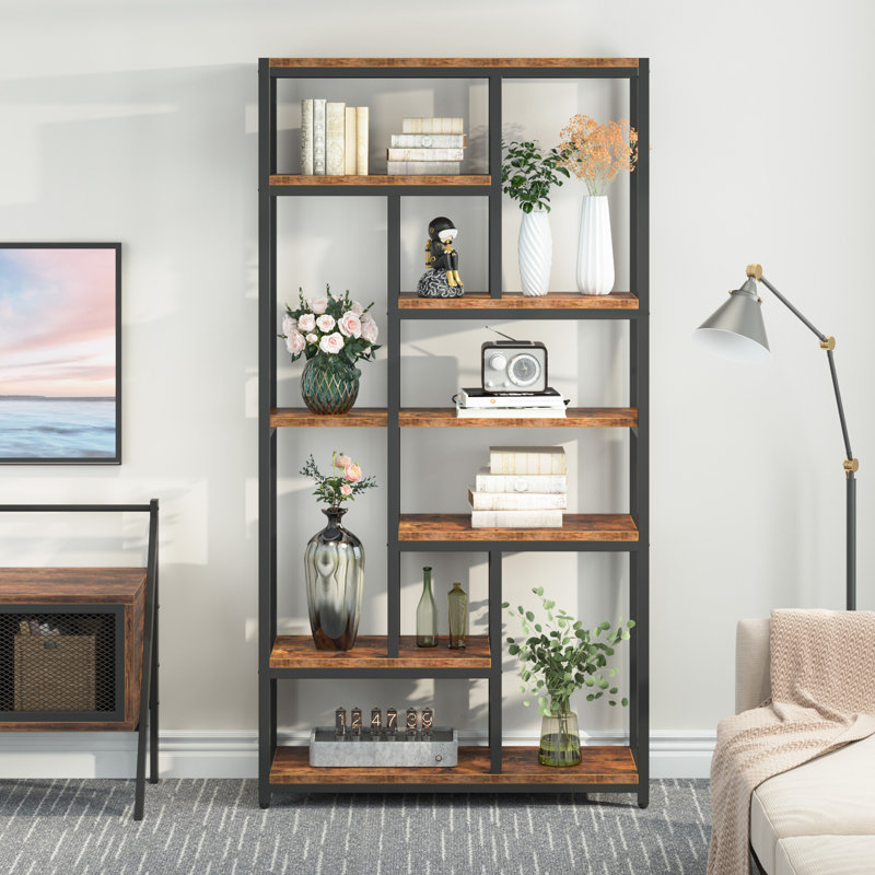 Chappa Shelves Bookcase, Brown/Black