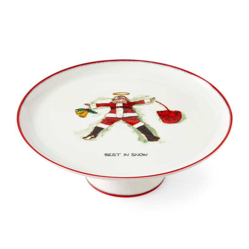 Spode – Kit Kemp – Christmas Doodles Cake Stand – Red