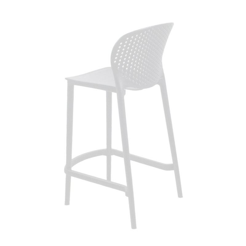 Tabouret de bar 25,5 po Elsaid, Blanc
