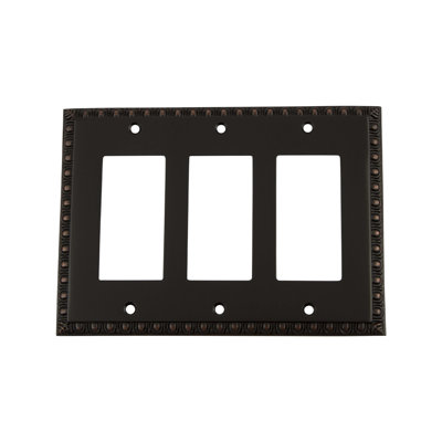 Egg and Dart 3-Gang Rocker Wall Plate