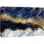 «Black Gold Marble Slice Agate Abstract Landscape Shapes Modern», reproduction d'art sur toile-93589620-93589615