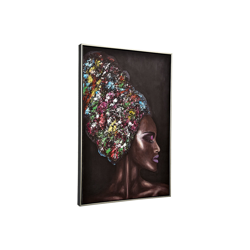 Gerahmtes Wandbild Woman Colorful Hairdo