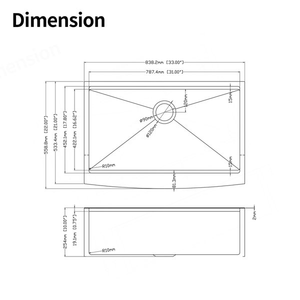 Dimensions du produit