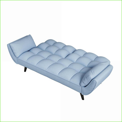 Canapé-lit convertible en velours bleu marine de 74 po pour petits espaces Sofas | Bleu marine antique | Velours
