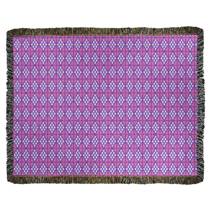 Couverture tissée Katelyn Elizabeth, l 37 po x L 52 po, Mauve / Rose