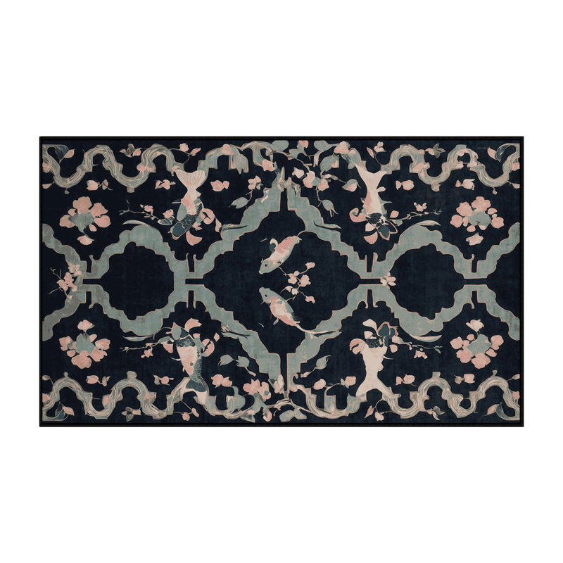 Machine Washable Gray Area Rug, Runner 2' x 5'