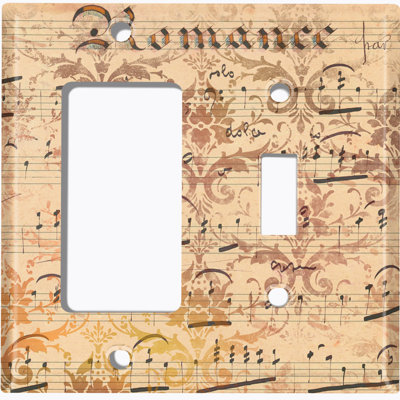 Patterned 2 - Gang Combination Plate Standard Combination Wall Plate