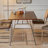 Modern Nut-Brown Rectangular Solid Wood Dining Table