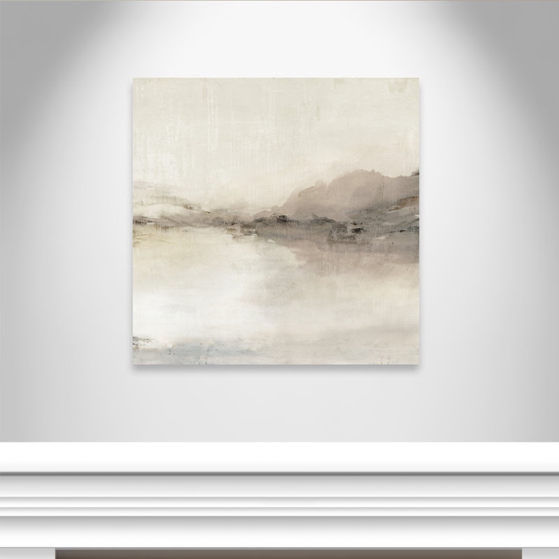«Blush Horizon II» par Isabelle Z, Sans cadre, l 36 po x H 36 po, Toile tendue