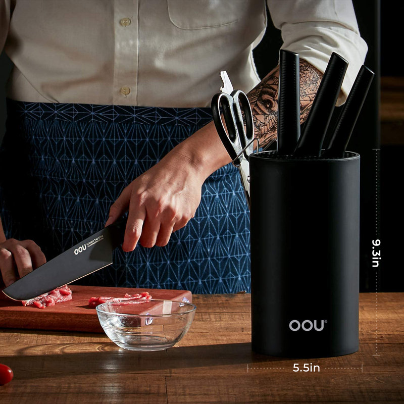 Porte-couteaux universel sans couteaux Oou, Noir