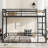 Metal Full XL Over Queen Bunk Bed For Teens And Adults,Space-Saving/Noise Reduced/No Box Spring Needed,Black-1805309721