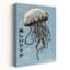 Beautiful Jellyfish Abstract Contemporary Wall Art Print 1 Piece Wrapped Canvas Wall Art-1365975360