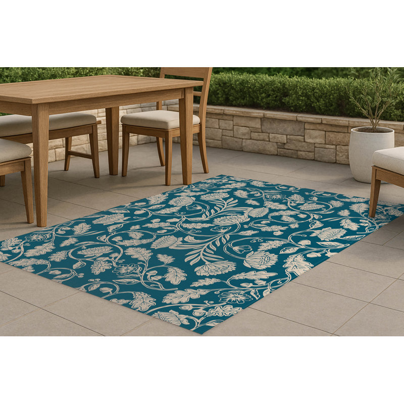 Tapis d'extérieur antidérapant Autumn Vines, Rectangulaire 8 pi x 10 pi