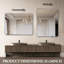 Miroir mural de salle de bain argenté avec cadre en métal argenté 24 x 32 pouces - 4 mm Hd Non Glass, rouille, trousse d'installation encadrée pour alliage de rouille moderne, film incassable-62821804-62821801