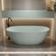 Baignoire autoportante de 65 pouces, baignoire en surface en résine de pierre, baignoire autoportante moderne avec trop-plein et bonde escamotable, vert turquoise pour la salle de bain MAYBoss-128538880-128538886