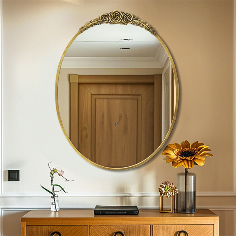 Christa Metal Oval Wall Mirror, 80.5cm x 60cm