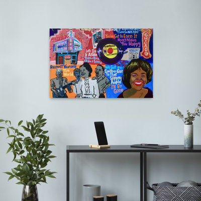 Mavis Staples Contemporary Wall Art by Steve Spencer - Wrapped Canvas Print