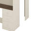 Lit mezzanine double avec tablettes et tiroirs, cadre de lit mezzanine en bois avec bureau et garde-robe intégré-732347158