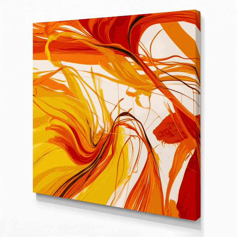 «Lyrical Abstraction 61», art mural sur toile brune, H 12 po x l 12 po