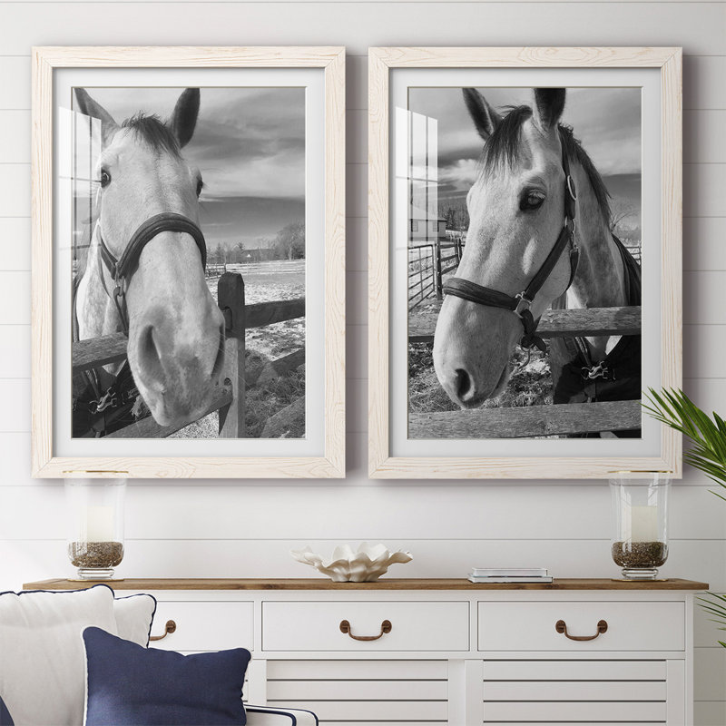 Impression encadrée Caen-Premium - prête à être accrochée, Blanc, H 27,5 po x l 75 po x P 1,5 po
