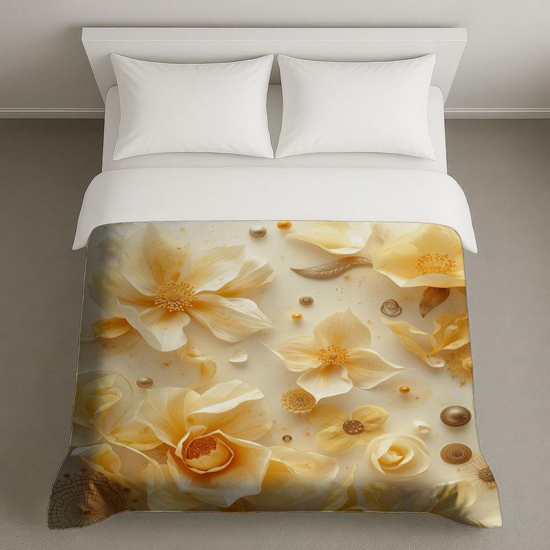 Housses de couette en papier doré, Lit simple