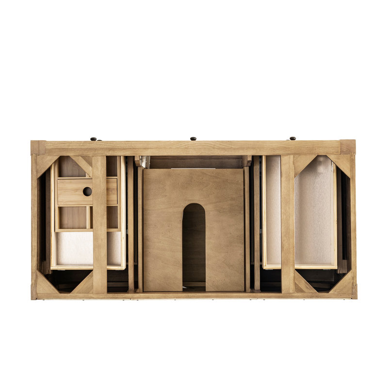 Breckenridge 48'' W Single Vanity, White Zeus, 8" Widespread, Light Natural Oak